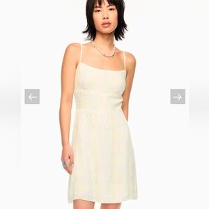 Aritzia  Sun-Deh Cream Spaghetti Strap Dress